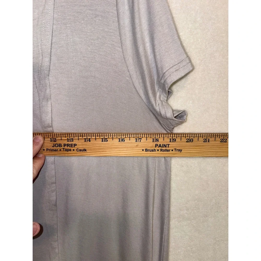 Free People Beach Crossover Short Sleeve Tulip Slit Maxi Dress lilac purple L